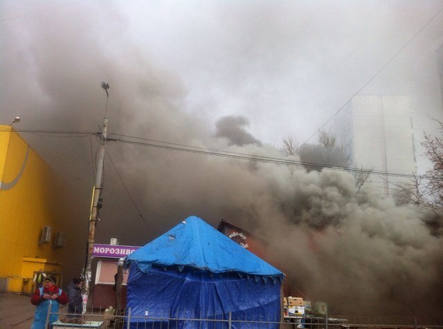 В Киеве утром сгорело кафе