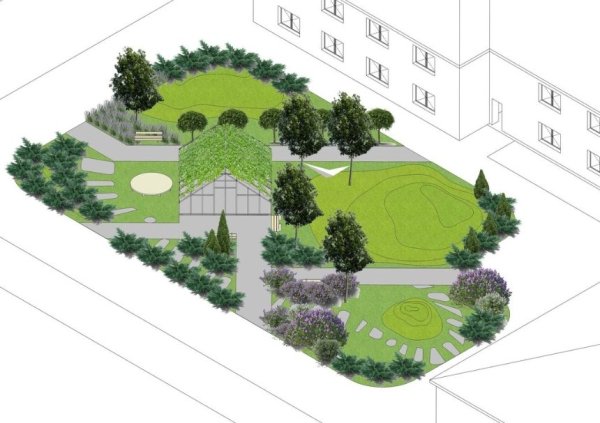 На Київщині створять сквер у подвір'ї школи, яку пошкодили росіяни: фото