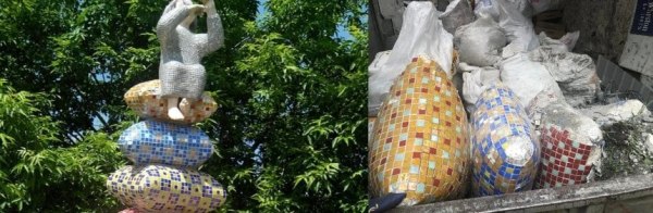 На Пейзажній алеї встановили скульптуру янгола замість "Дівчини на подушках": фото