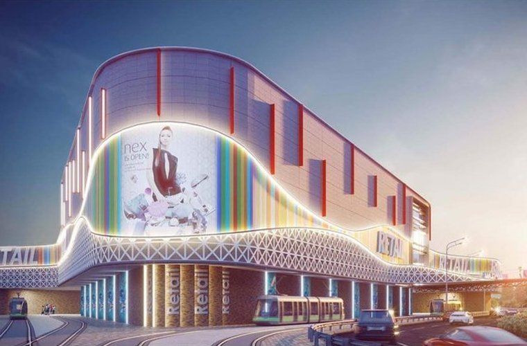 5) Торговый центр с тоннелями для трамваев